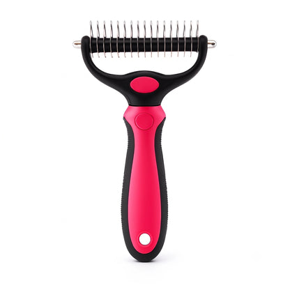 Double-Sided Dematting Rake for Dogs & Cats