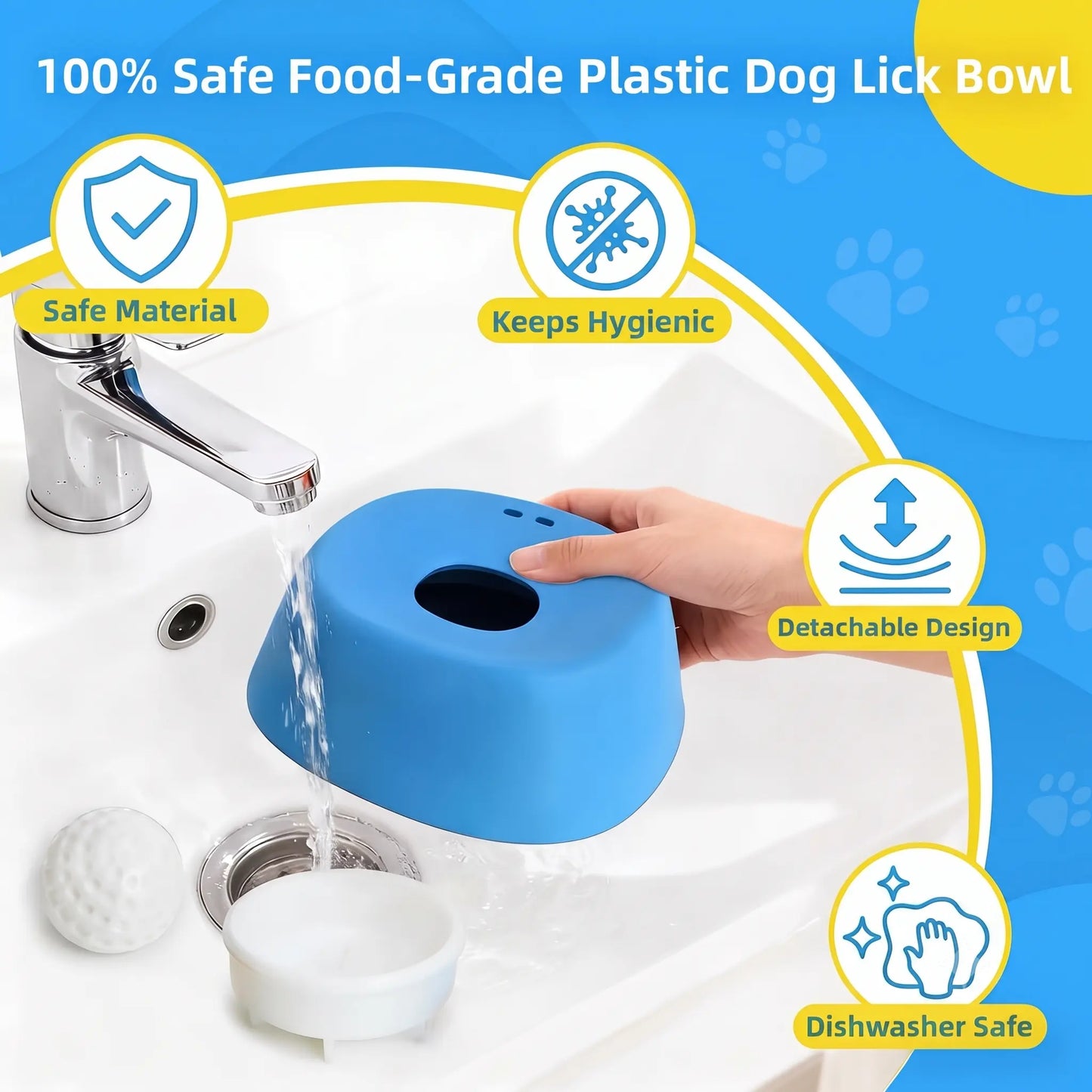 Slow Feeder Dog Bowl Non-Slip Licking Mat Bowl