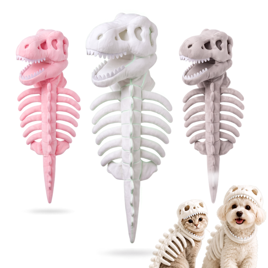 Dinosaur Skeleton Pet Costume — Headgear for Dogs & Cats