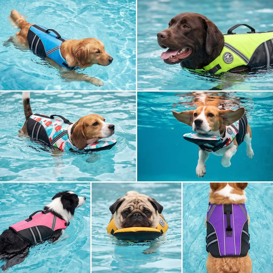 Dog Life Vest & Swimming Safety Jacket