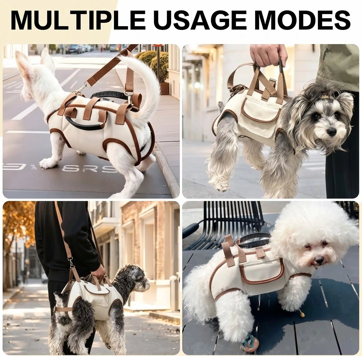 Luxury Leather Pet Carrier Handbag-Stylish Cat & Small Dog Bag