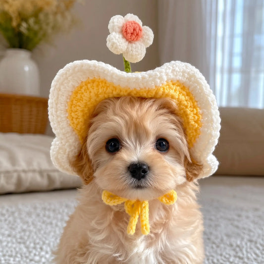 Cute Knit Pet Hat - Cat & Dog Costume for Halloween & Christmas