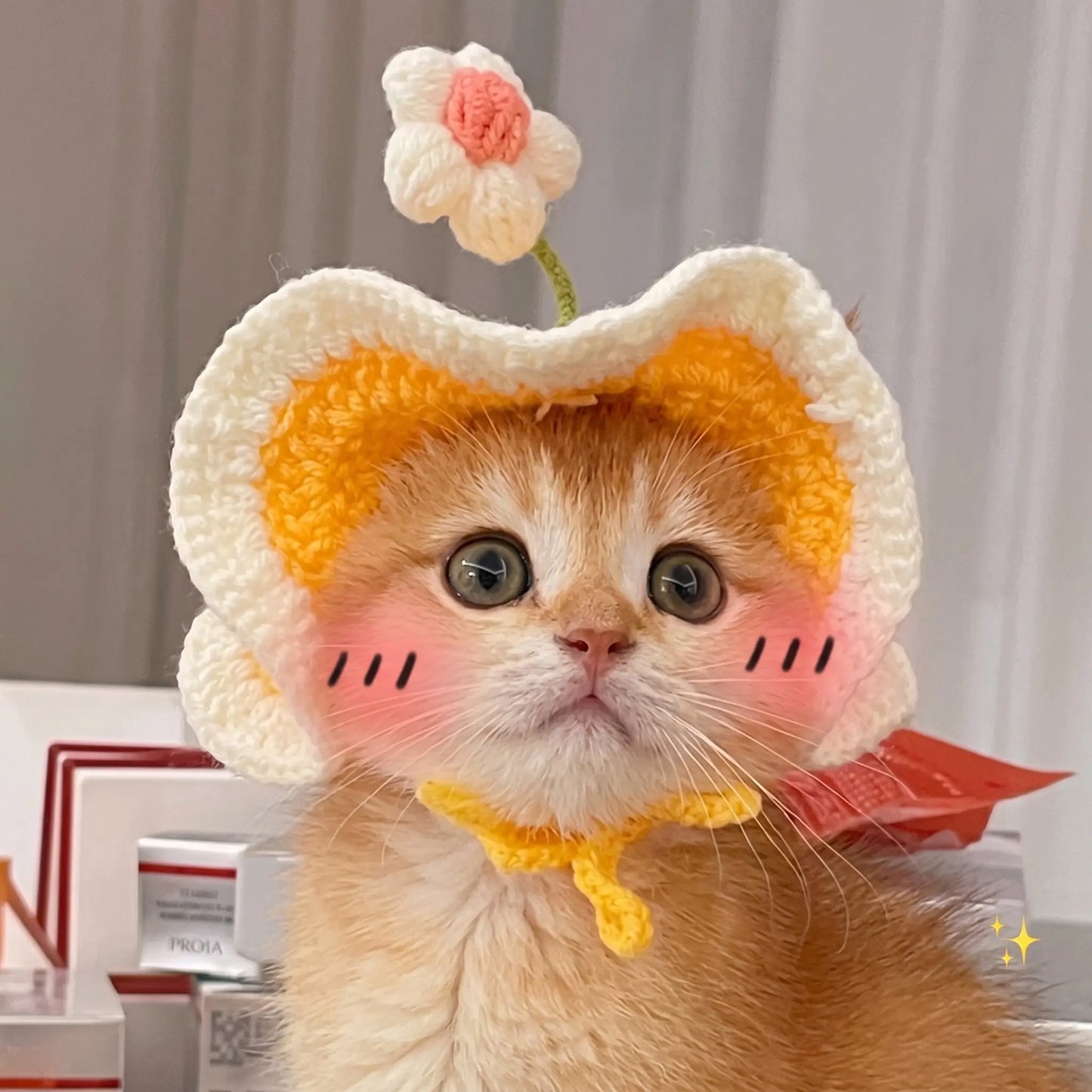 Cute Knit Pet Hat - Cat & Dog Costume for Halloween & Christmas