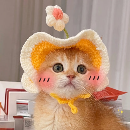 Cute Knit Pet Hat - Cat & Dog Costume for Halloween & Christmas