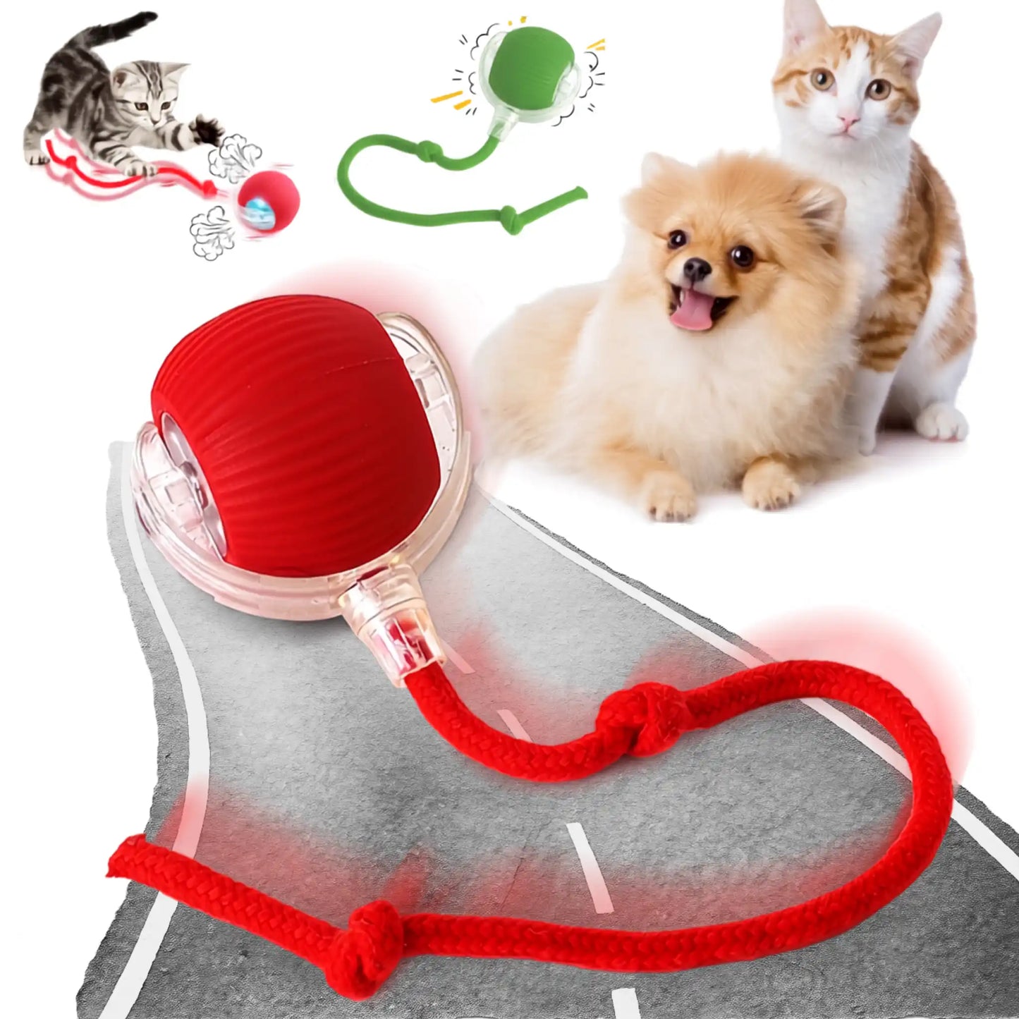 360° Auto Rolling Smart Pet Ball — Interactive Toy for Dogs & Cats