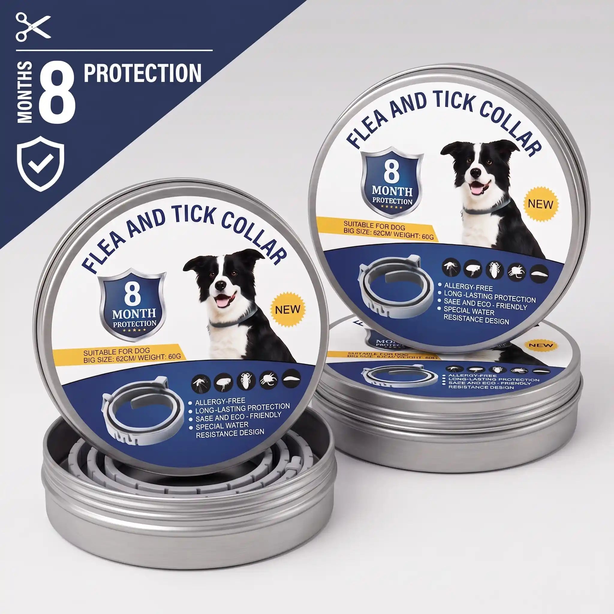 Flea & Tick Collar for Dogs & Cats – 8 Month Protection | Vovixy