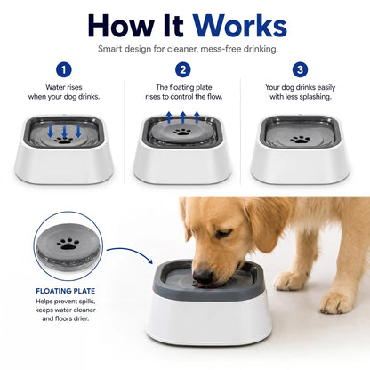 Splash-Proof Floating Pet Bowl