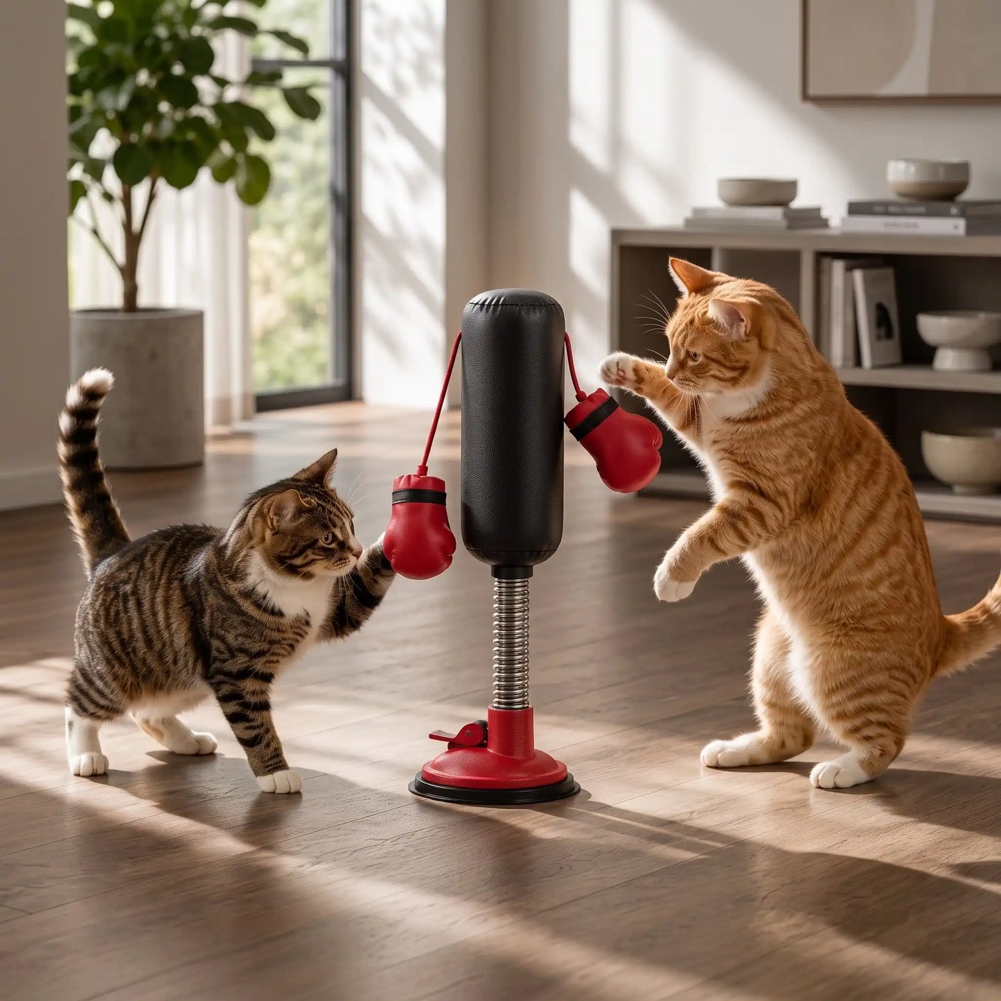 Cat Spring Boxing Teaser Toy