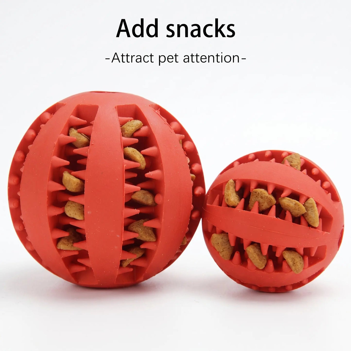 Rubber Chew Ball Dog Toy-Bite-Resistant Molar & IQ Training Ball