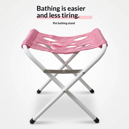 Foldable Pet Bath Hammock — Grooming Stand for Cats & Dogs