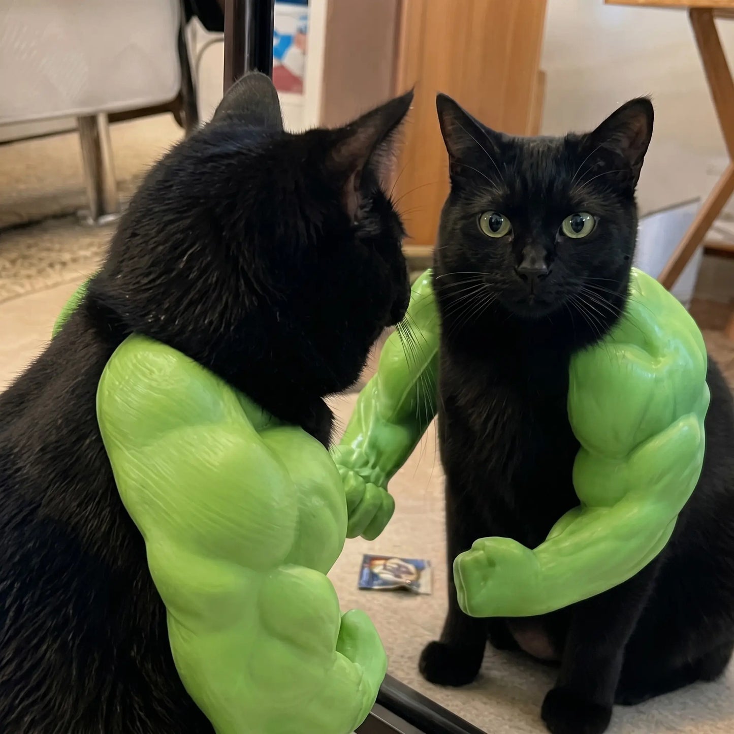 3D Printed Cat Muscle Arms Costume — Funny Pet Cosplay Shoulder Attachment