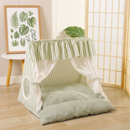 Plush Pet Cave Tent Bed