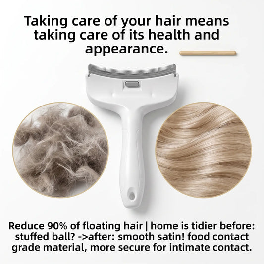 2-in-1 Cat Deshedding Brush - Fur Thinning & Grooming Comb