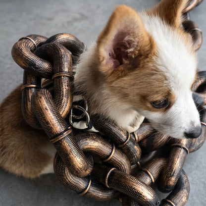 Funny Fake Chain Dog Leash — Lightweight Simulation Iron Chain