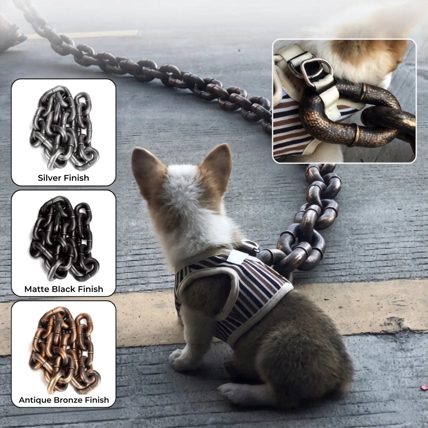 Funny Fake Chain Dog Leash — Lightweight Simulation Iron Chain