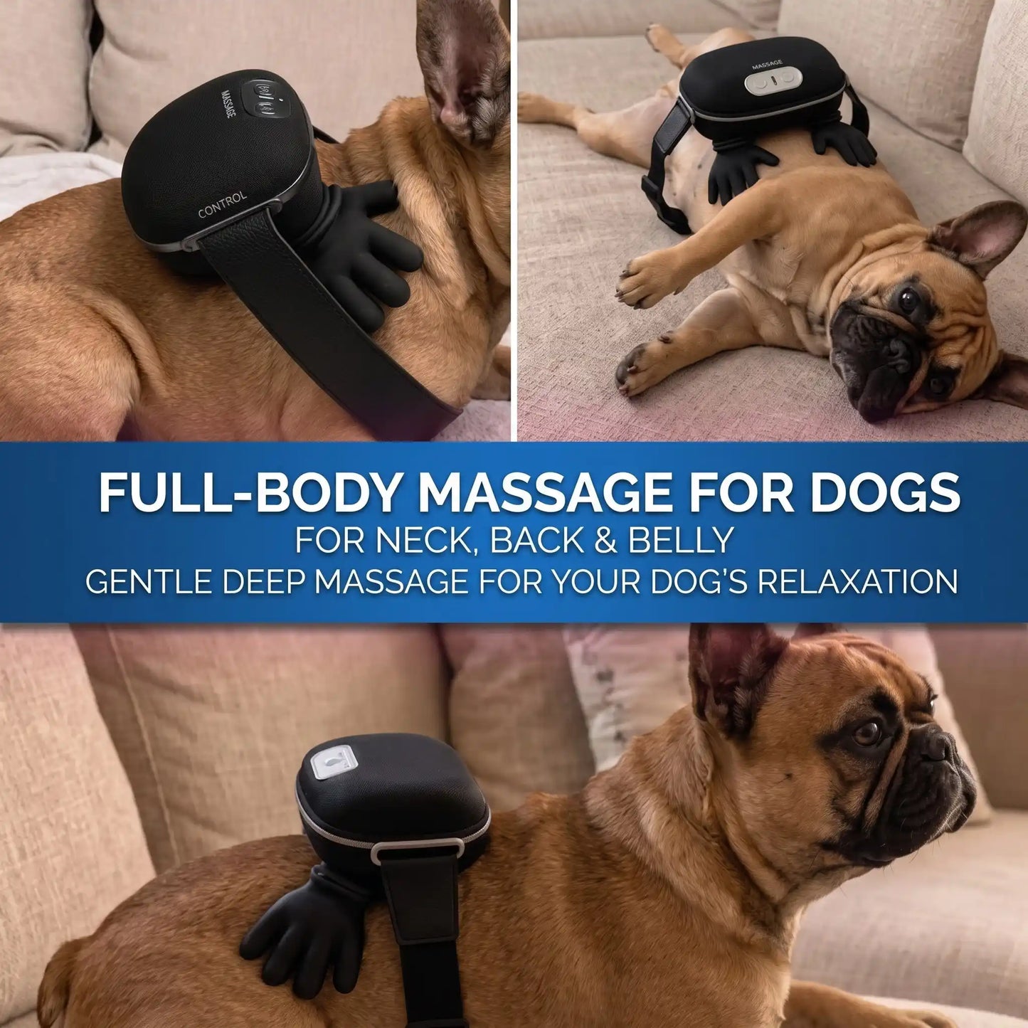 Calming Pet Massager-Relaxing Kneading Massager for Dogs & Cats