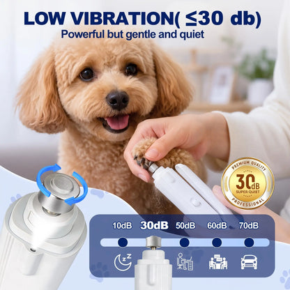 2-in-1 Dog Nail Clippers & Grinder-Electric Pet Nail Trimmer