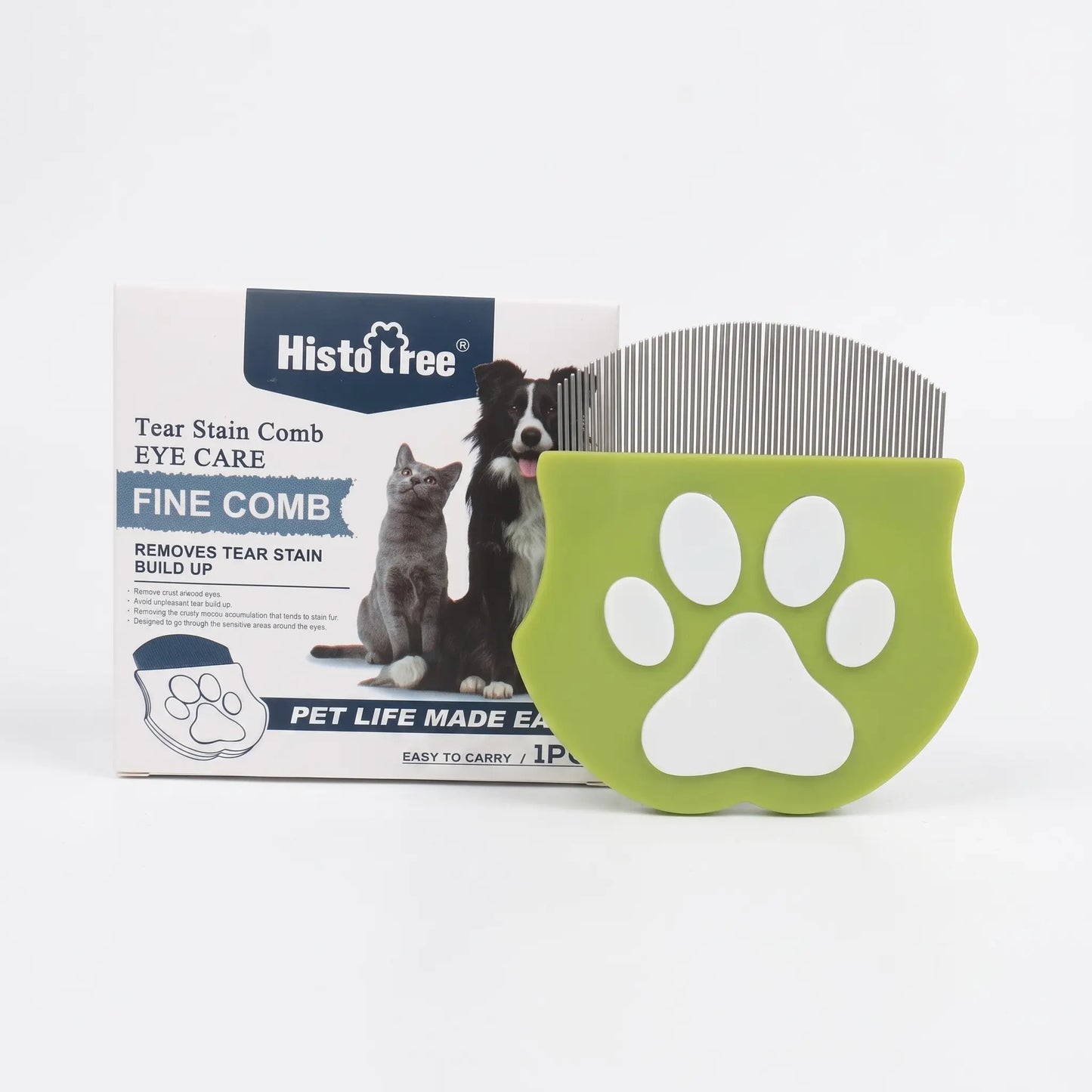 Pet Grooming Comb - Mini Facial Hair Removal for Dogs & Cats