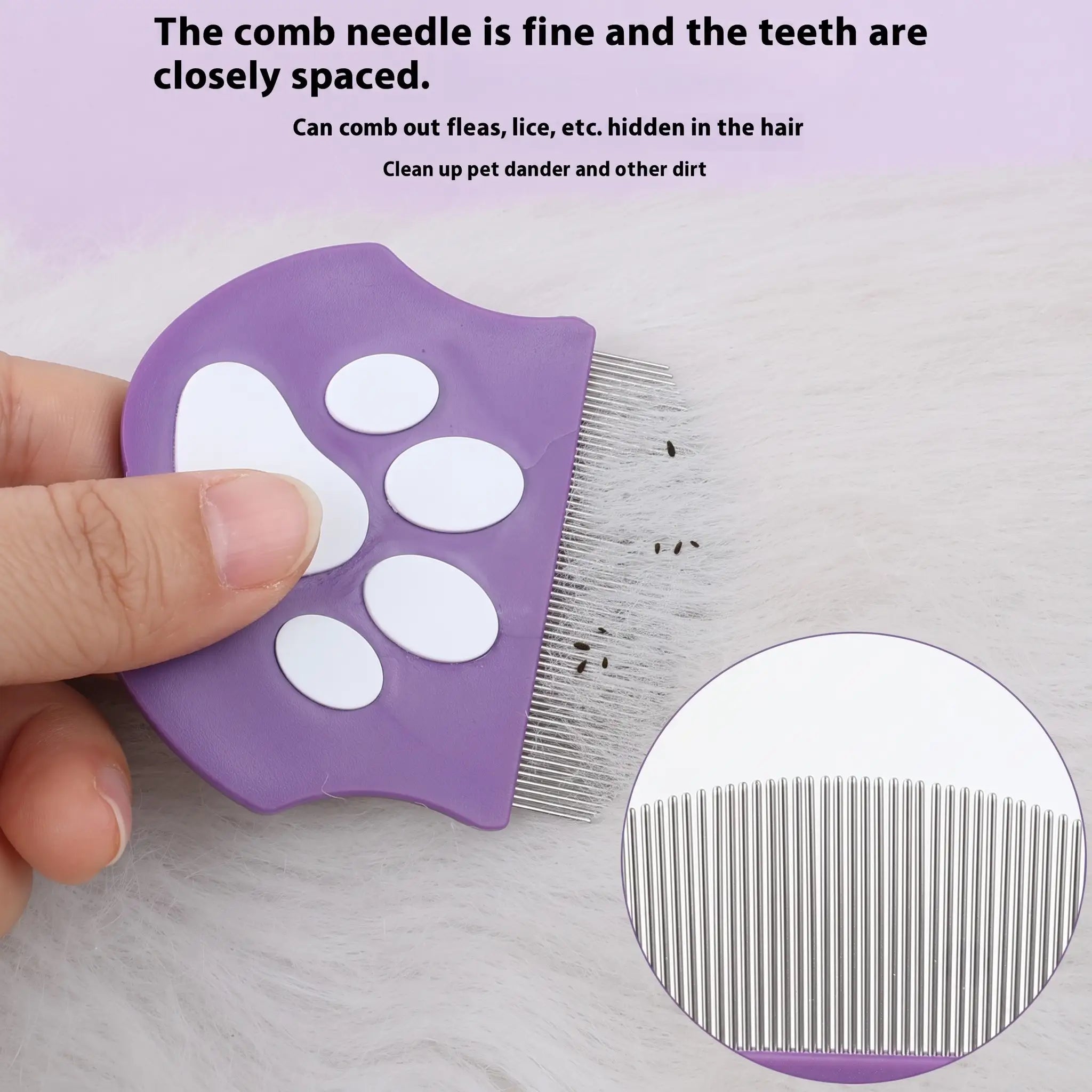 Pet Grooming Comb - Mini Facial Hair Removal for Dogs & Cats