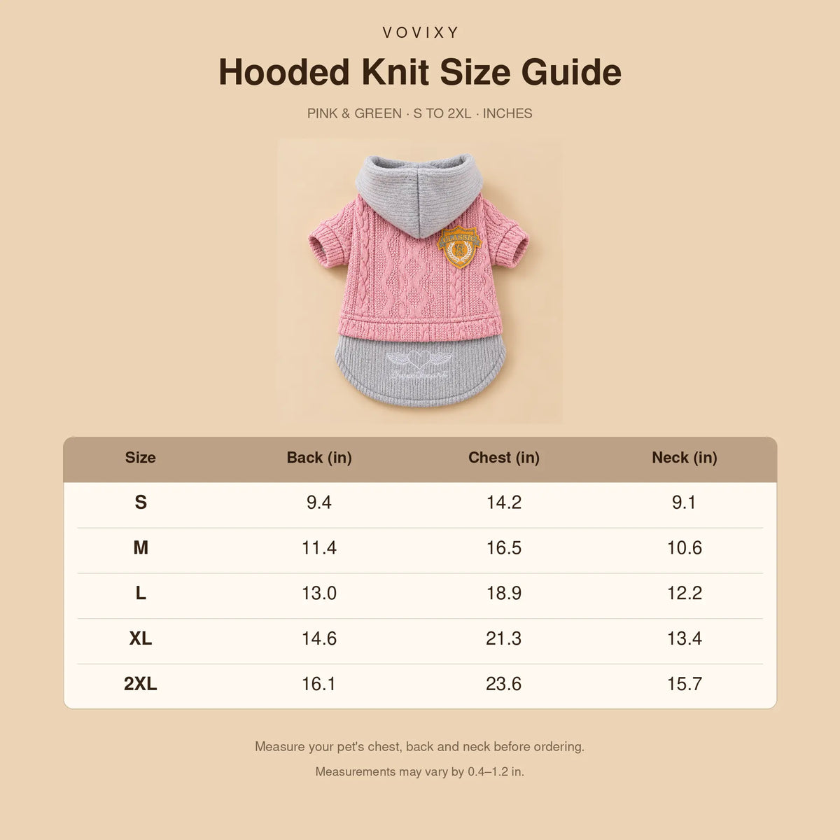 Hooded Cable Knit Winter Dog Sweater