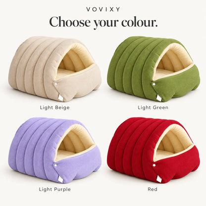 Washable Corduroy Pet Cave Bed