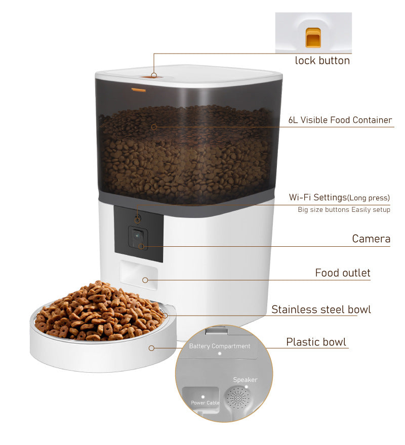 WiFi Smart Pet Feeder with HD Camera