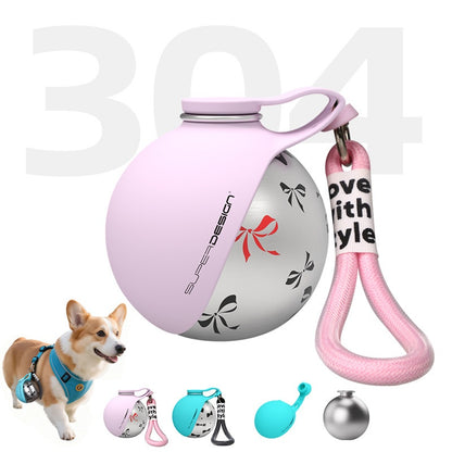 Portable Dog Water Bottle with Bowl