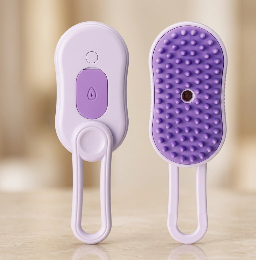 Electric Steam Pet Grooming Brush