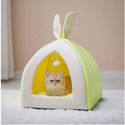 Cozy Rabbit Ear Cat Cave